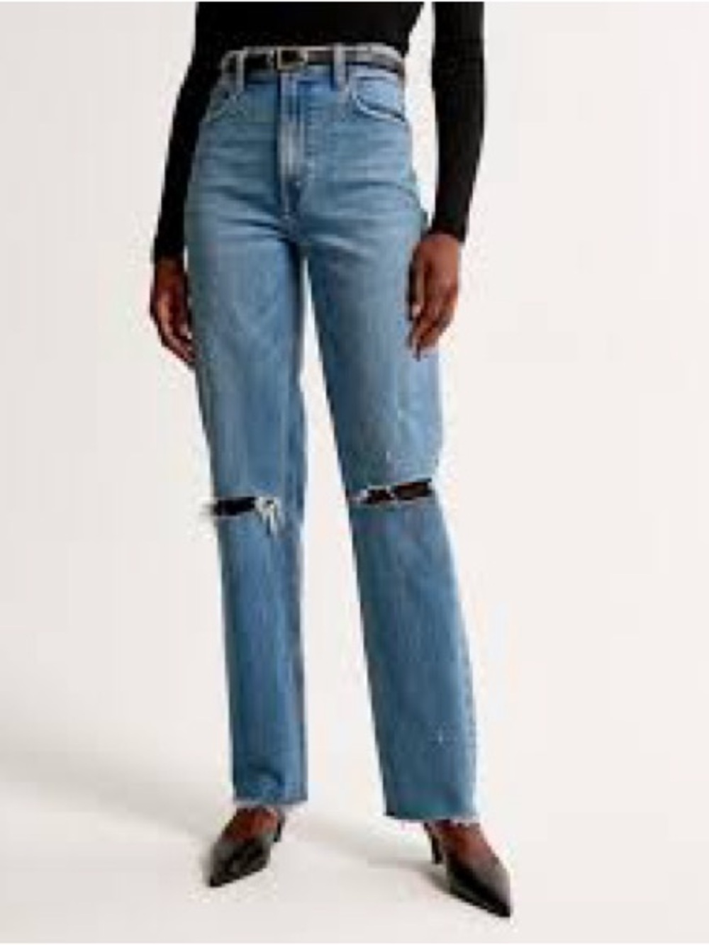 Abercrombie & Fitcg curve love the 90s straight ultra high rise size 27/4